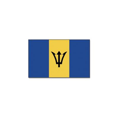 Vlag Barbados - blauw/geel/zwart - polyester - 90x150 cm - landen vlag