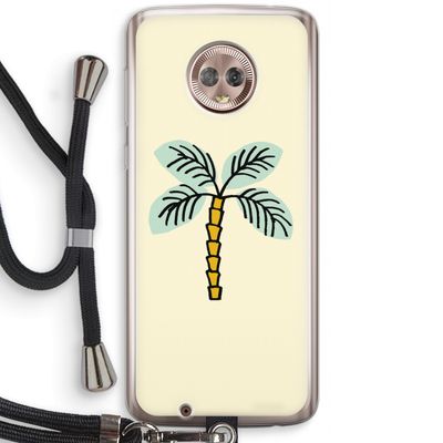 Palmboom: Motorola Moto G6 Transparant Hoesje met koord