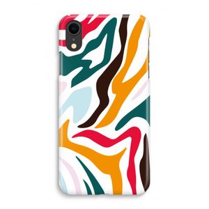 Colored Zebra: iPhone XR Volledig Geprint Hoesje