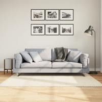 Vloerkleed shaggy hoogpolig modern 120x170 cm crmekleurig - thumbnail