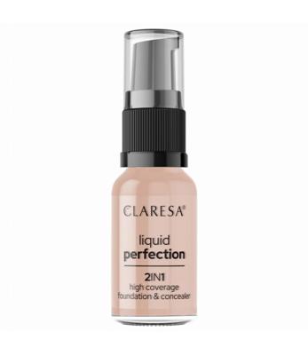 Claresa liquid perfection 2-in-1 concealer en foundation 104 nude 18gr.