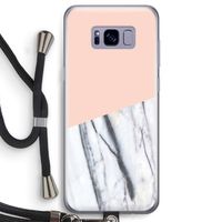A touch of peach: Samsung Galaxy S8 Transparant Hoesje met koord