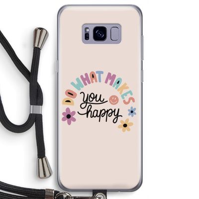 Happy days: Samsung Galaxy S8 Transparant Hoesje met koord