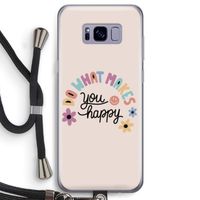 Happy days: Samsung Galaxy S8 Transparant Hoesje met koord Happy days: Samsung Galaxy S8 Transparant Hoesje met koord