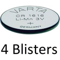 4 Stuks (4 Blisters a 1 st) Varta CR1616 Wegwerpbatterij Lithium - thumbnail
