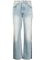 AMIRI pantalon droit à design à empiècements - Bleu