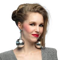 Oorbellen Discobal Zilver Oorbellen Discobal Zilver