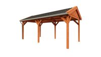 Tijdelijk 15% korting | Trendhout Overkapping Zadeldak Betula 615x350 cm- Zadeldak- Onbehandeld lariks Douglas hout- Trendhout