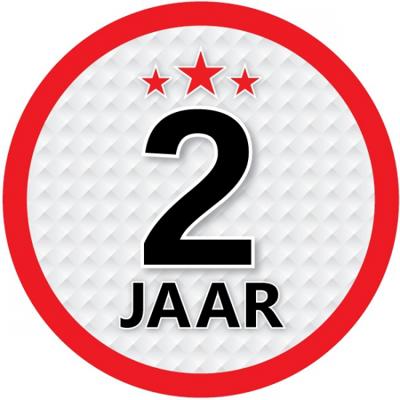 2 jaar leeftijd sticker - rond - Dia 15 cm - 2 jaar verjaardag - jubileum - leeftijd versiering