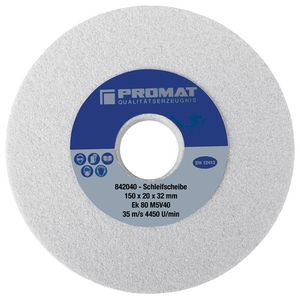 Promat Slijpmachineschijf | d.200xB25x51mm fijn 80 | vorm A | aluminiumoxide - 4000842050 - 4000842050