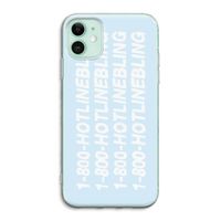 Hotline bling blue: iPhone 11 Transparant Hoesje