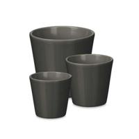 Pottenset Ibergarden Antraciet Klei Ø 14 cm Ø 22 cm Ø 17 cm 3 Onderdelen