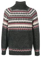 Brunello Cucinelli pull en maille intarsia à col roulé - Vert