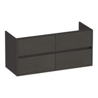 Brauer Adore - Onderkast - 120 cm - met 4 Softclose Lades Greeploos en 2 Sifon Uitsparingen - Timber Anthracite