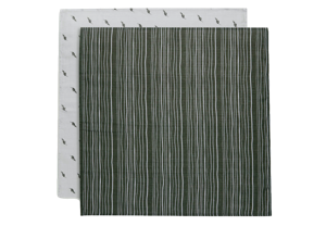 Hydrofiele Doek Small 70x70cm Stripe & Olive - Leaf Green - GOTS - 2 Stuks