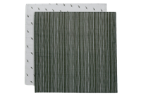 Hydrofiele Doek Small 70x70cm Stripe & Olive - Leaf Green - GOTS - 2 Stuks - thumbnail