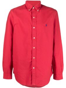 Polo Ralph Lauren chemise en coton à logo brodé - Rouge