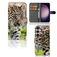 Samsung Galaxy S24 Plus | Telefoonhoesje | Met pasjeshouder | Baby Luipaard