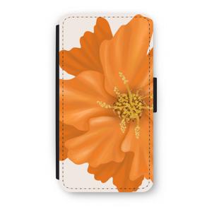 Orange Ellila flower: iPhone XS Flip Hoesje