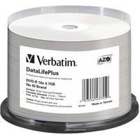 Verbatim DVD-R 16X 50st. No-ID Spindle Printable