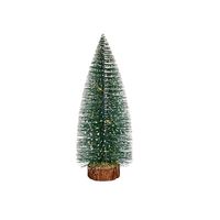 Krist+ Mini decoratie kerstboompje - met licht - H35 cm - kunststof - Kerstdorpen - thumbnail