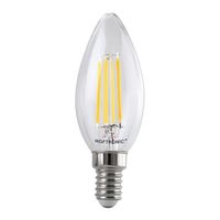 E14 LED Filament - 4 Watt 470 lumen - 2700K warm wit licht - kleine fitting - Vervangt 40 Watt - C37 kaarslamp - thumbnail