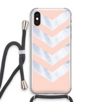 Marmeren pijlen: iPhone XS Transparant Hoesje met koord