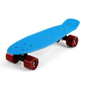 Skateboard Retro 57 cm Blauw-Rood