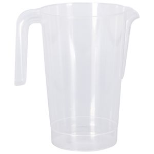 Schenkkan/waterkan - transparant - 1500 ML - kunststof - 20 x 18 x 20,5 cm   -