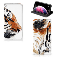 Bookcase Apple iPhone 11 Pro Max Watercolor Tiger - thumbnail