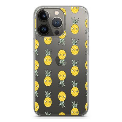 Ananas: iPhone 13 Pro Transparant Hoesje