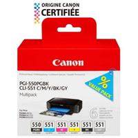 Cartouche Canon INK PGI-550 / CLI-551 C, M, Y, BK, GY