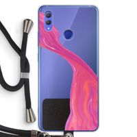 Paarse stroom: Honor Note 10 Transparant Hoesje met koord