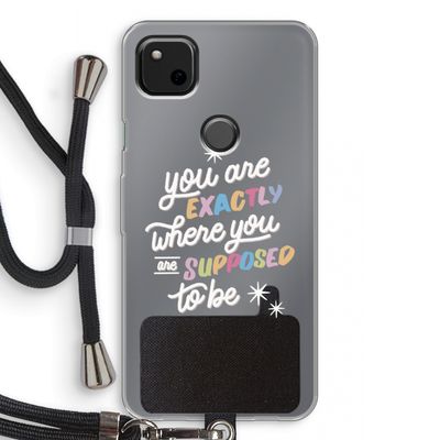 Right Place: Pixel 4a Transparant Hoesje met koord
