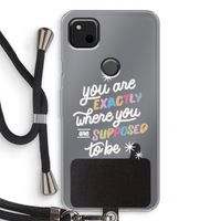 Right Place: Pixel 4a Transparant Hoesje met koord