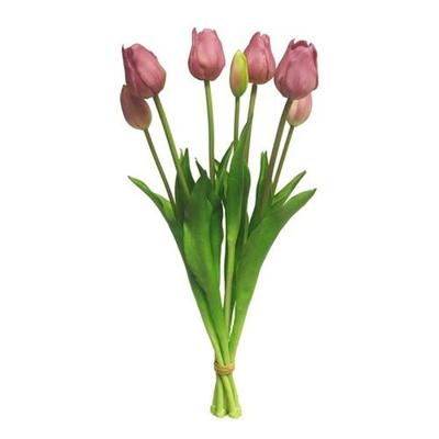 Bosje Tulpen Tulp Duchesse Classic mauve kunstbloem - Buitengewoon de boet