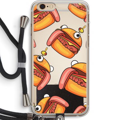 Hamburger: iPhone 6 PLUS / 6S PLUS Transparant Hoesje met koord