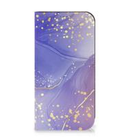 Bookcase voor iPhone 15 Pro Max Watercolor Paars