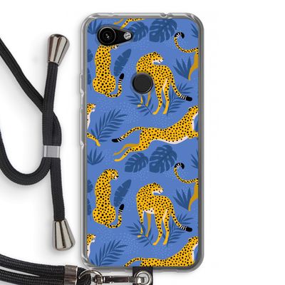 Luipaard: Pixel 3a Transparant Hoesje met koord