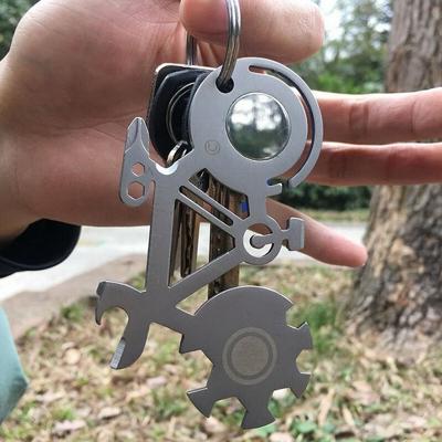 Fiets vorm draagbare outdoor Survival multifunctionele gereedschap RVS kaart mes