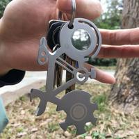 Fiets vorm draagbare outdoor Survival multifunctionele gereedschap RVS kaart mes