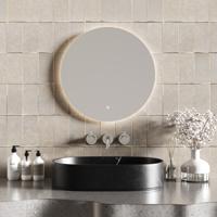 Hotbath Cobber Badkamerspiegel Rond 60 cm Met Indirecte Verlichting En Spiegelverwarming