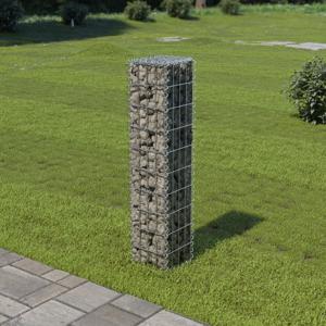 Schanskorfmuur met deksels 20x20x100 cm gegalvaniseerd staal