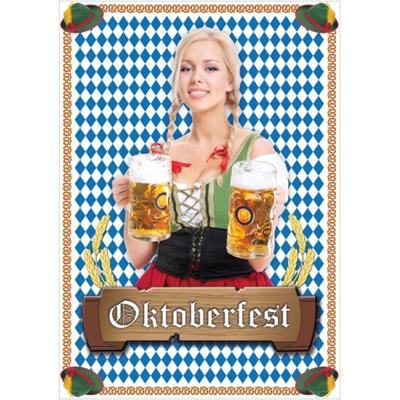 Oktoberfest aankondiging deurposter - A1 formaat - 59 x 84 cm - papier - Bierfeest - versiering