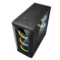 Sharkoon REV200 tower behuizing 4x USB-A | RGB | Tempered Glass - thumbnail