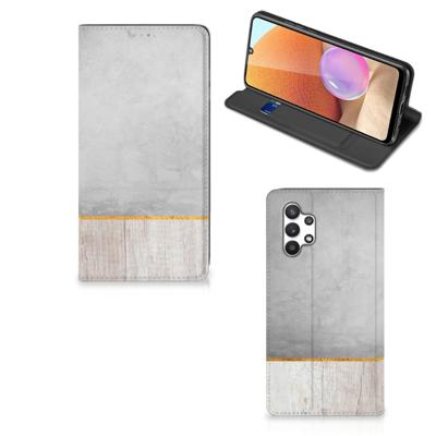 Samsung Galaxy A32 4G | A32 5G Enterprise Editie Book | Wallet Case | Wood Concrete