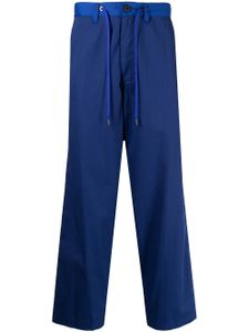 Fumito Ganryu pantalon droit à lien de resserrage - Bleu