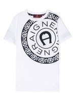 Aigner Kids t-shirt en coton à logo imprimé - Blanc - thumbnail