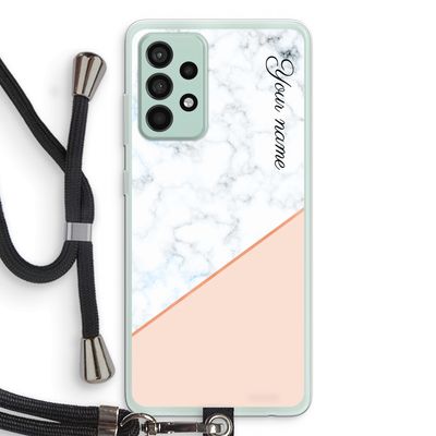 Marmer in stijl: Samsung Galaxy A52s 5G Transparant Hoesje met koord