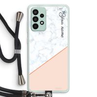 Marmer in stijl: Samsung Galaxy A52s 5G Transparant Hoesje met koord